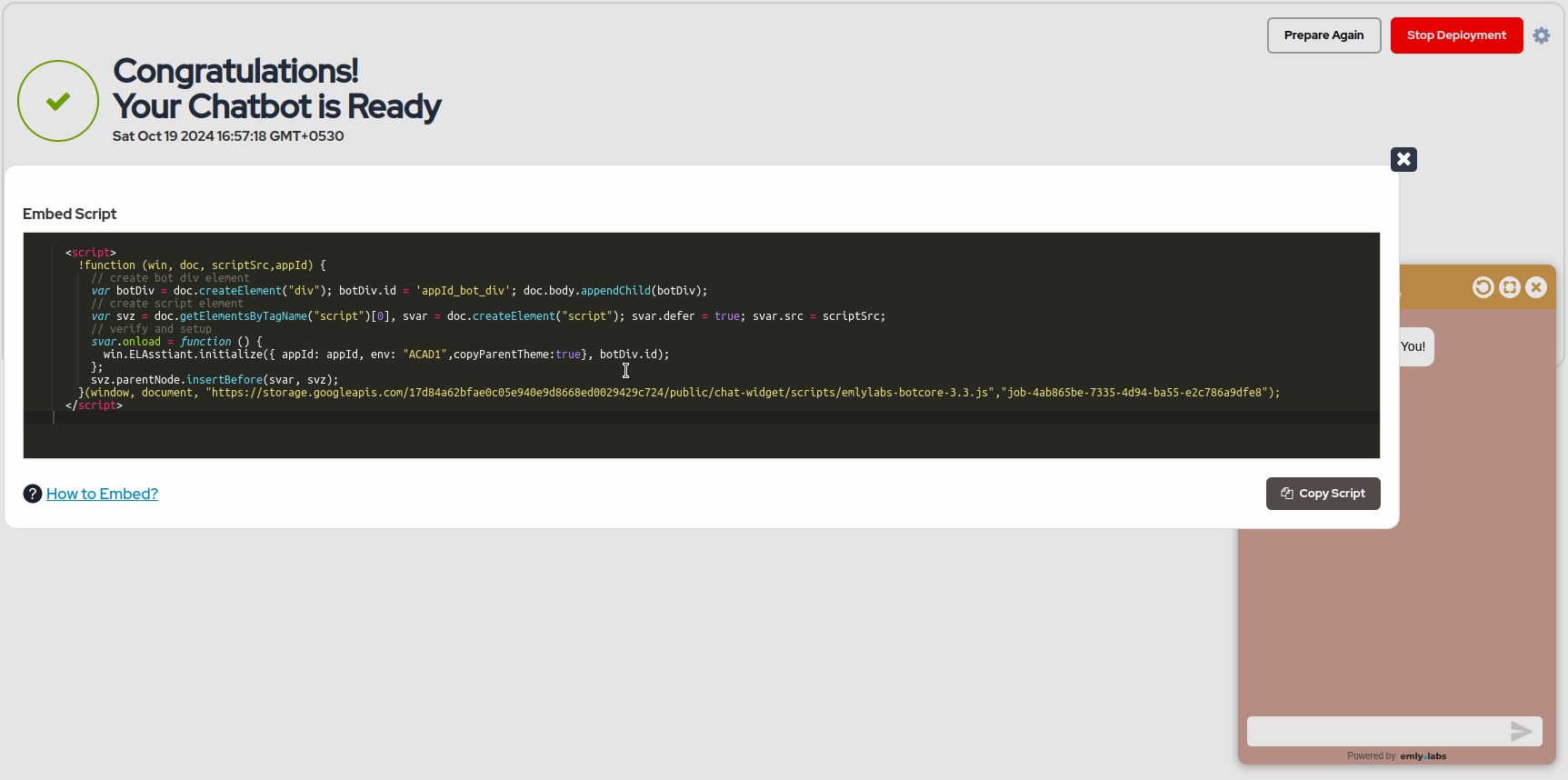 Embed Bot How to Embed your bot - Emly Labs